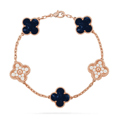 [Favorite]LUCKY CLOVER 5-MOTIF BRACELET - PIETERSITE COLLECTION