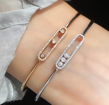 [Favorite]MOVE PAVÉ DIAMOND BANGLE BRACELET M