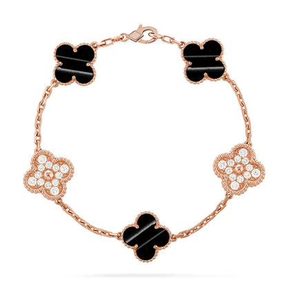 [Favorite]LUCKY CLOVER 5-MOTIF BRACELET - PULSE STONE COLLECTION