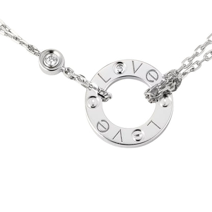 [Favorite]LOVE CIRCULAR PENDANT 2-DIAMOND NECKLACE