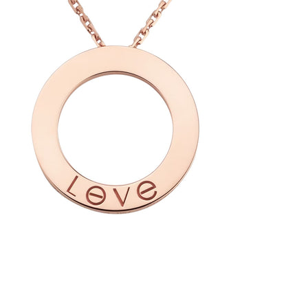 [Favorite]LOVE LARGE CIRCULAR PENDANT NECKLACE