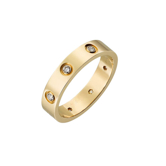 [Favorite]LOVE 4MM 8 DIAMONDS RING