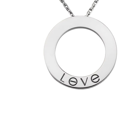 [Favorite]LOVE LARGE CIRCULAR PENDANT NECKLACE