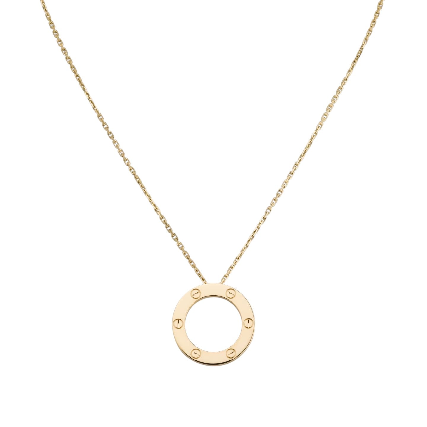 [Favorite]LOVE LARGE CIRCULAR PENDANT NECKLACE