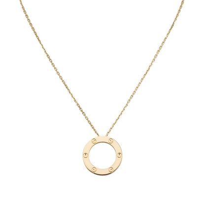 [Favorite]LOVE LARGE CIRCULAR PENDANT NECKLACE
