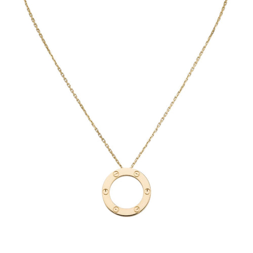 [Favorite]LOVE LARGE CIRCULAR PENDANT NECKLACE