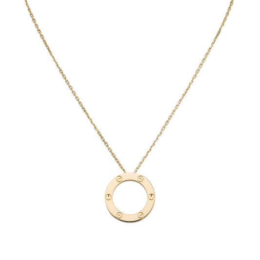 [Favorite]LOVE LARGE CIRCULAR PENDANT NECKLACE