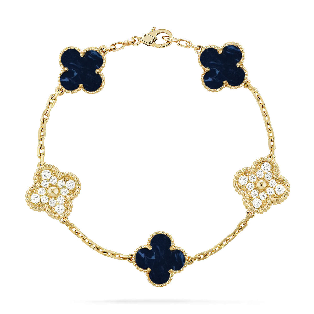 [Favorite]LUCKY CLOVER 5-MOTIF BRACELET - PIETERSITE COLLECTION