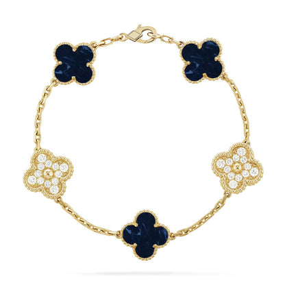 [Favorite]LUCKY CLOVER 5-MOTIF BRACELET - PIETERSITE COLLECTION