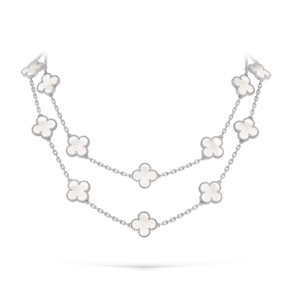 [Favorite]KLASSISCHE GLÜCKSSCHWEINCHEN-HALSKETTE MIT 20 MOTIVEN AUS WEISSGOLD