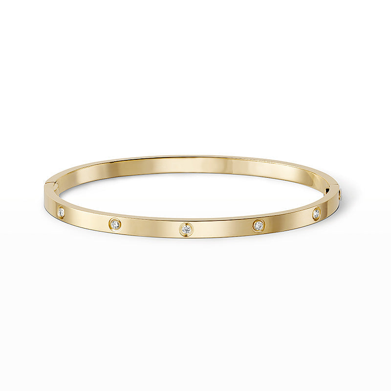 [Favorite]LOVE 3.65MM SMALL MODEL BANGLE - 10-DIAMOND