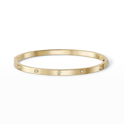 [Favorite]LOVE 3.65MM SMALL MODEL BANGLE - 10-DIAMOND
