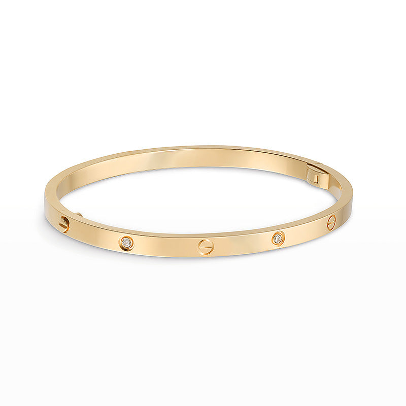 [Favorite]LOVE 3.65MM SMALL MODEL BANGLE - 6-DIAMOND