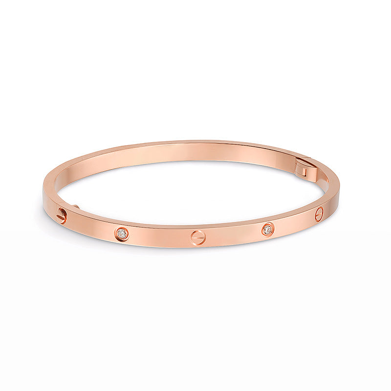 [Favorite]LOVE 3.65MM SMALL MODEL BANGLE - 6-DIAMOND