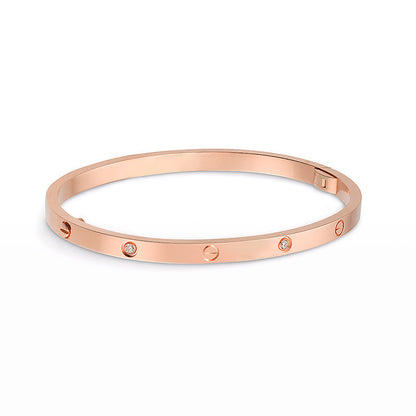 [Favorite]LOVE 3.65MM SMALL MODEL BANGLE - 6-DIAMOND