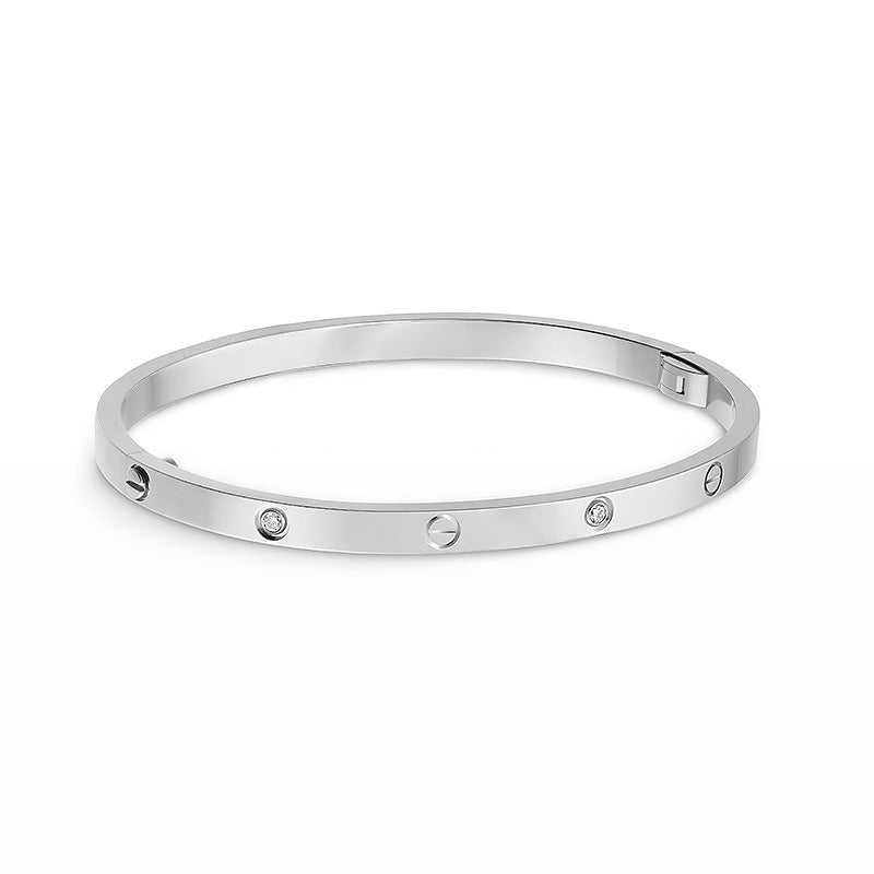 [Favorite]LOVE 3.65MM SMALL MODEL BANGLE - 6-DIAMOND