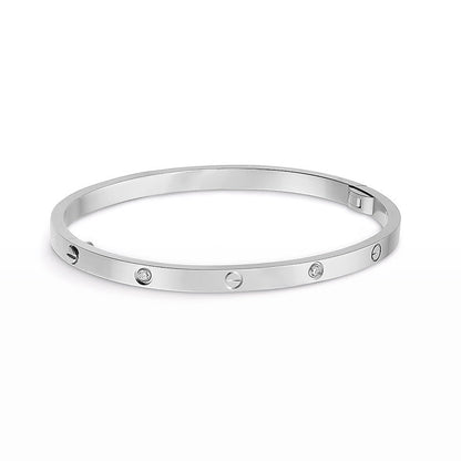 [Favorite]LOVE 3.65MM SMALL MODEL BANGLE - 6-DIAMOND