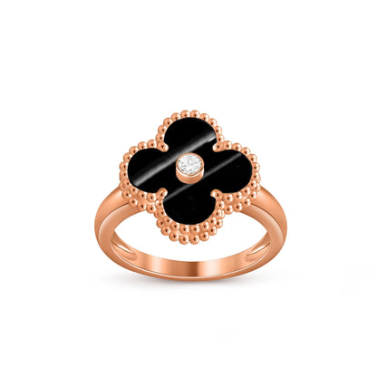 [Liebling]GLÜCKSKLEE DIAMANT-AKZENT ROSÉGOLD-RING KOLLEKTION