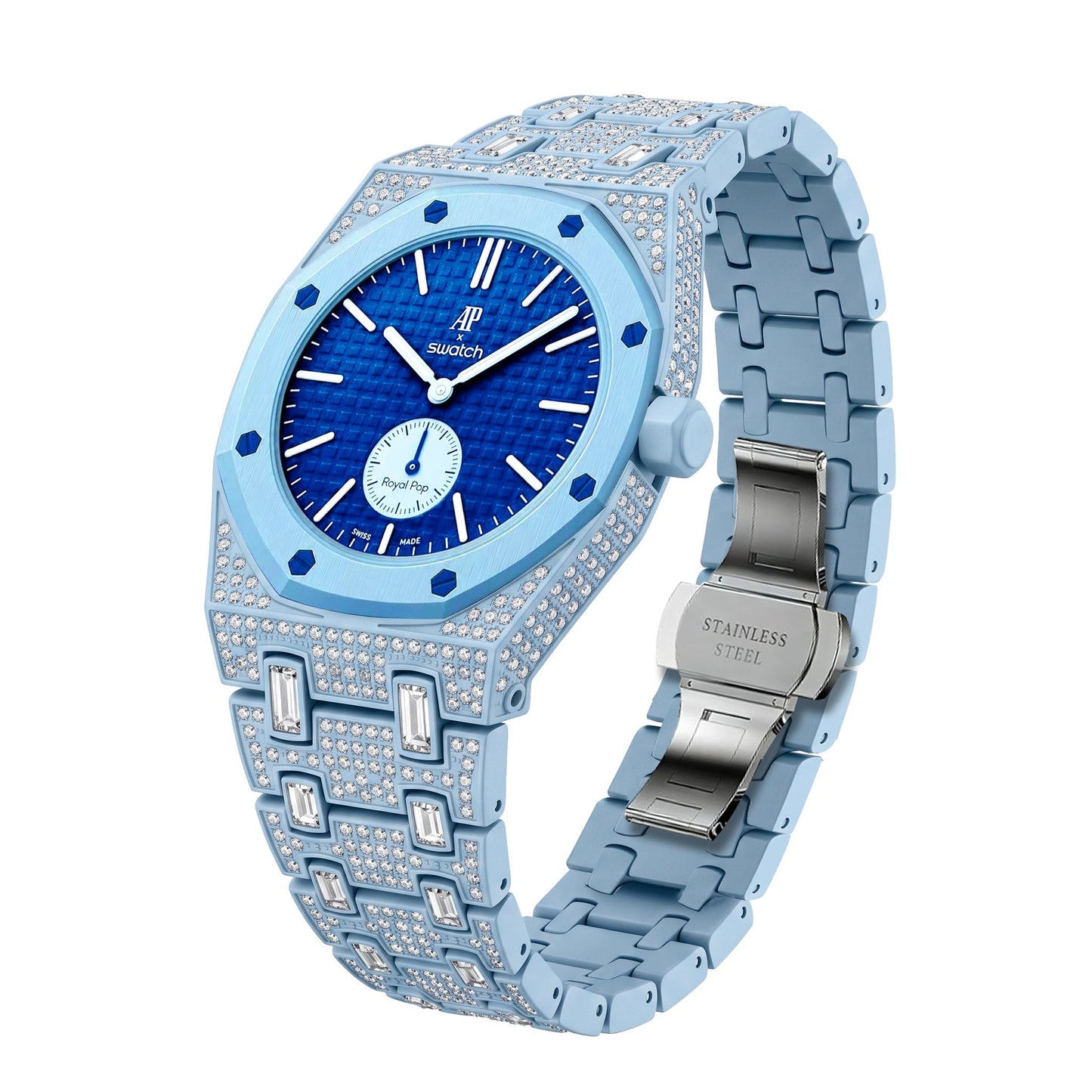 [Favorite]Royal Oak Pop Exclusive Bioceramic Case & Bioceramic Strap Full Diamond