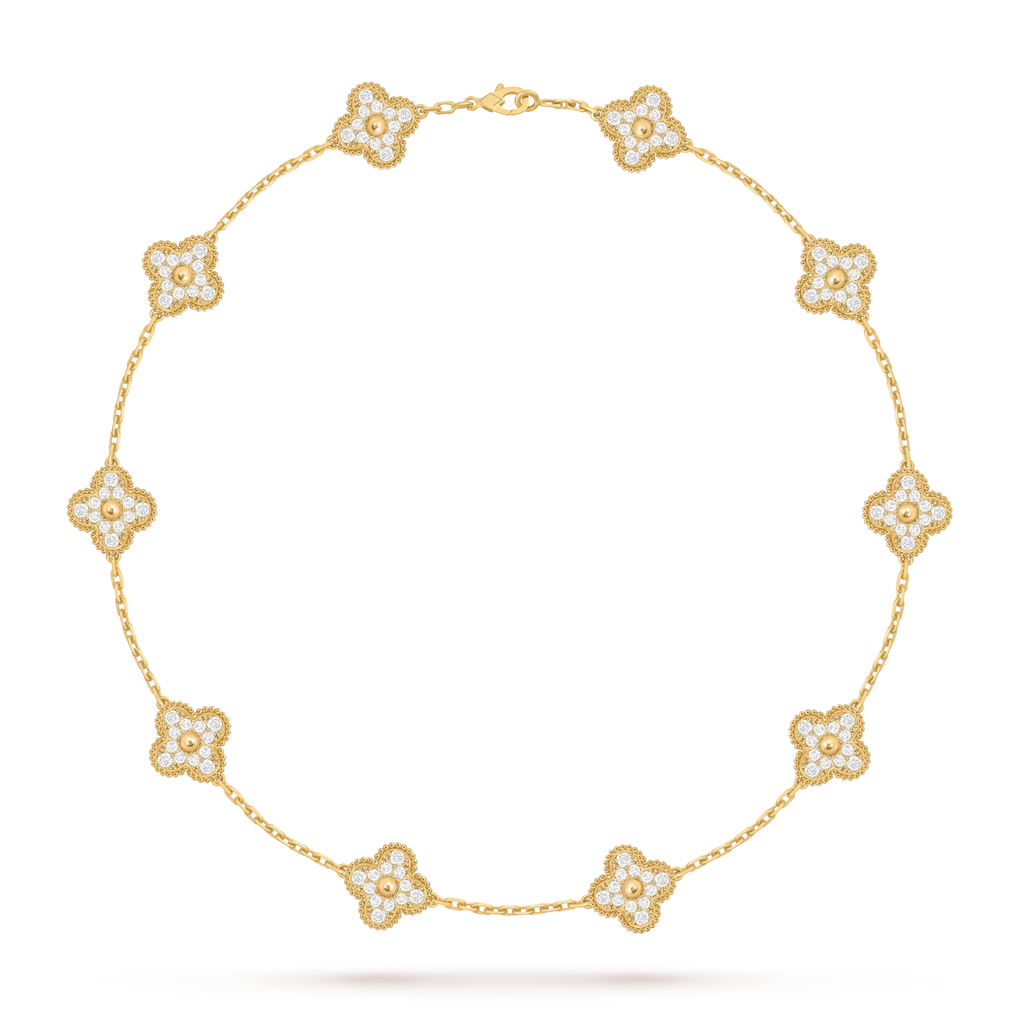 [Favorite]CLASSIC LUCKY 10-MOTIF CLOVER NECKLACE GOLD COLLECTION