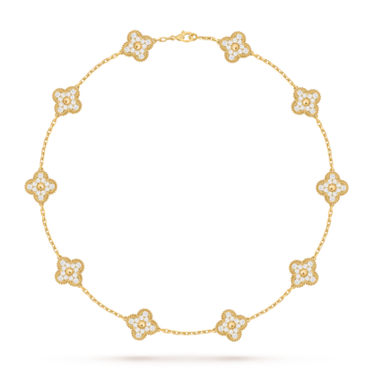 [Favorite]CLASSIC LUCKY 10-MOTIF CLOVER NECKLACE GOLD COLLECTION