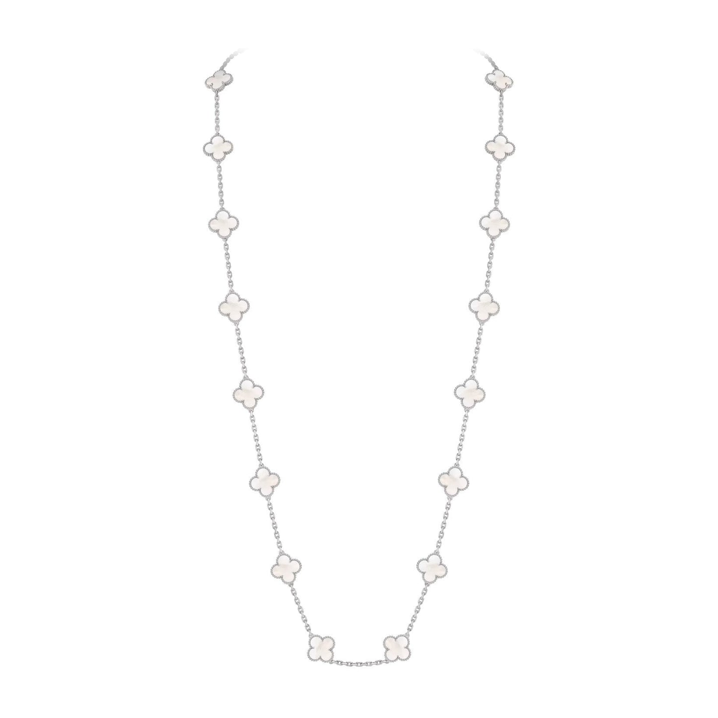 [Favorite]KLASSISCHE GLÜCKSSCHWEINCHEN-HALSKETTE MIT 20 MOTIVEN AUS WEISSGOLD