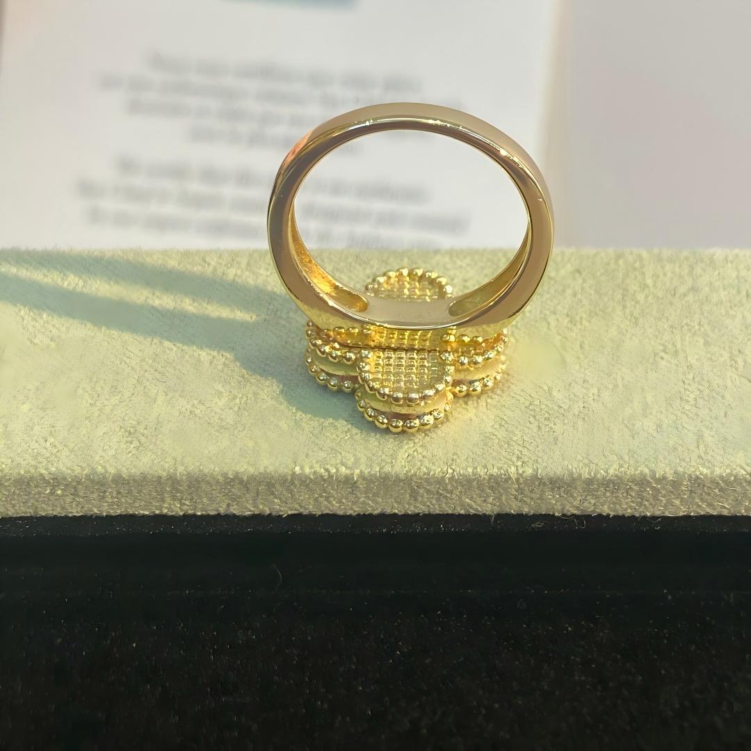 [Favorite]NEW CLOVER PINK ENAMEL RINGS