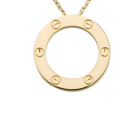 [Favorite]LOVE LARGE CIRCULAR PENDANT NECKLACE