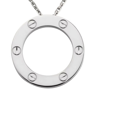 [Favorite]LOVE LARGE CIRCULAR PENDANT NECKLACE