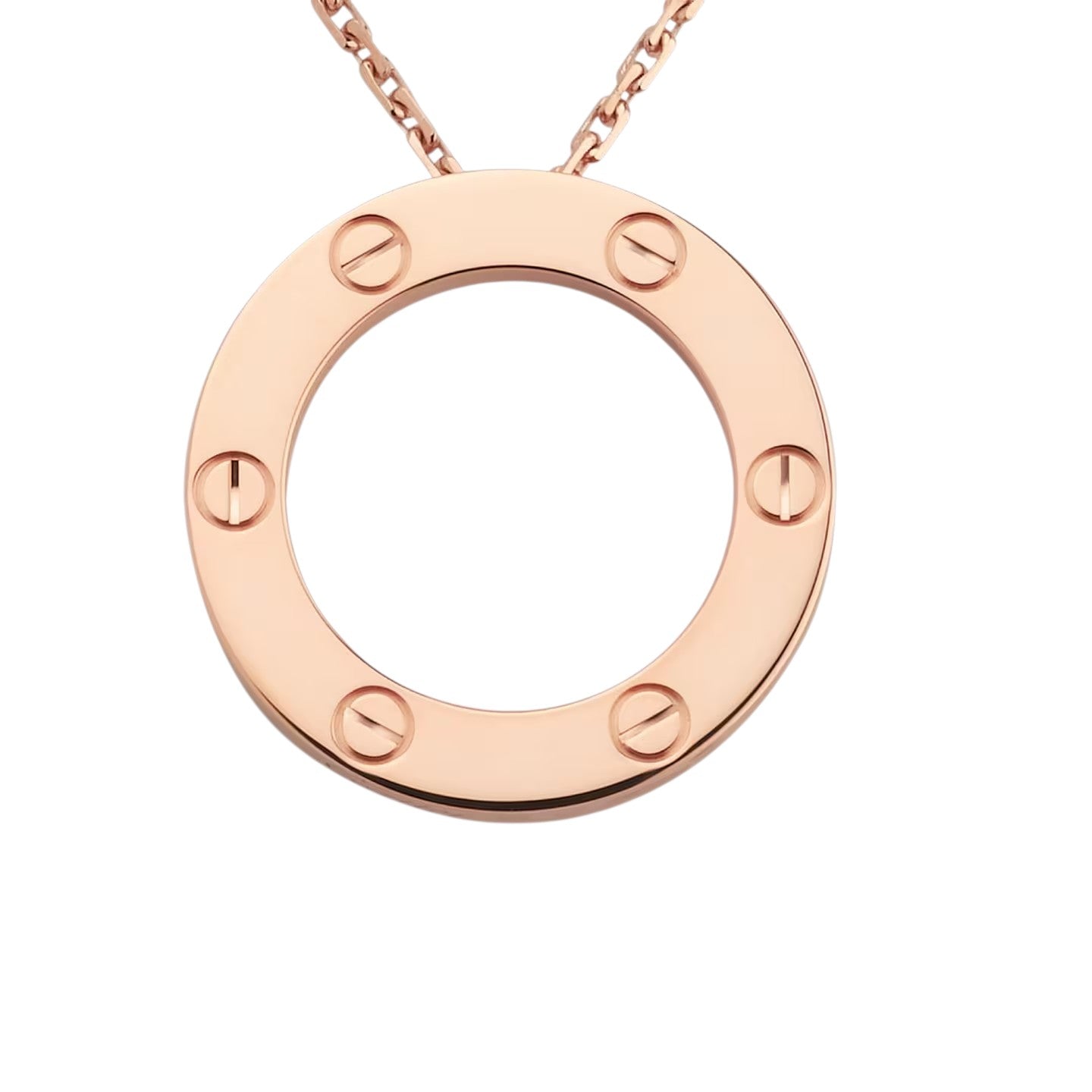[Favorite]LOVE LARGE CIRCULAR PENDANT NECKLACE