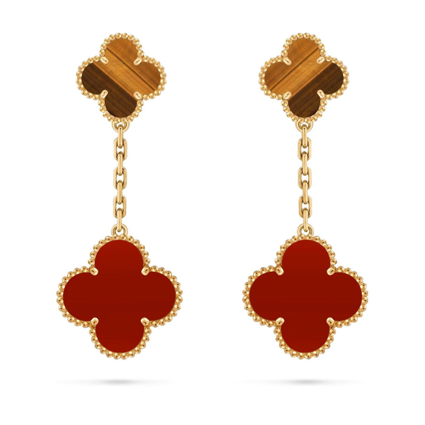 [Favorit]KLEE DOPPEL-MOTIV STATEMENT-OHRRINGE - DOUBLE-CHARM KOLLEKTION