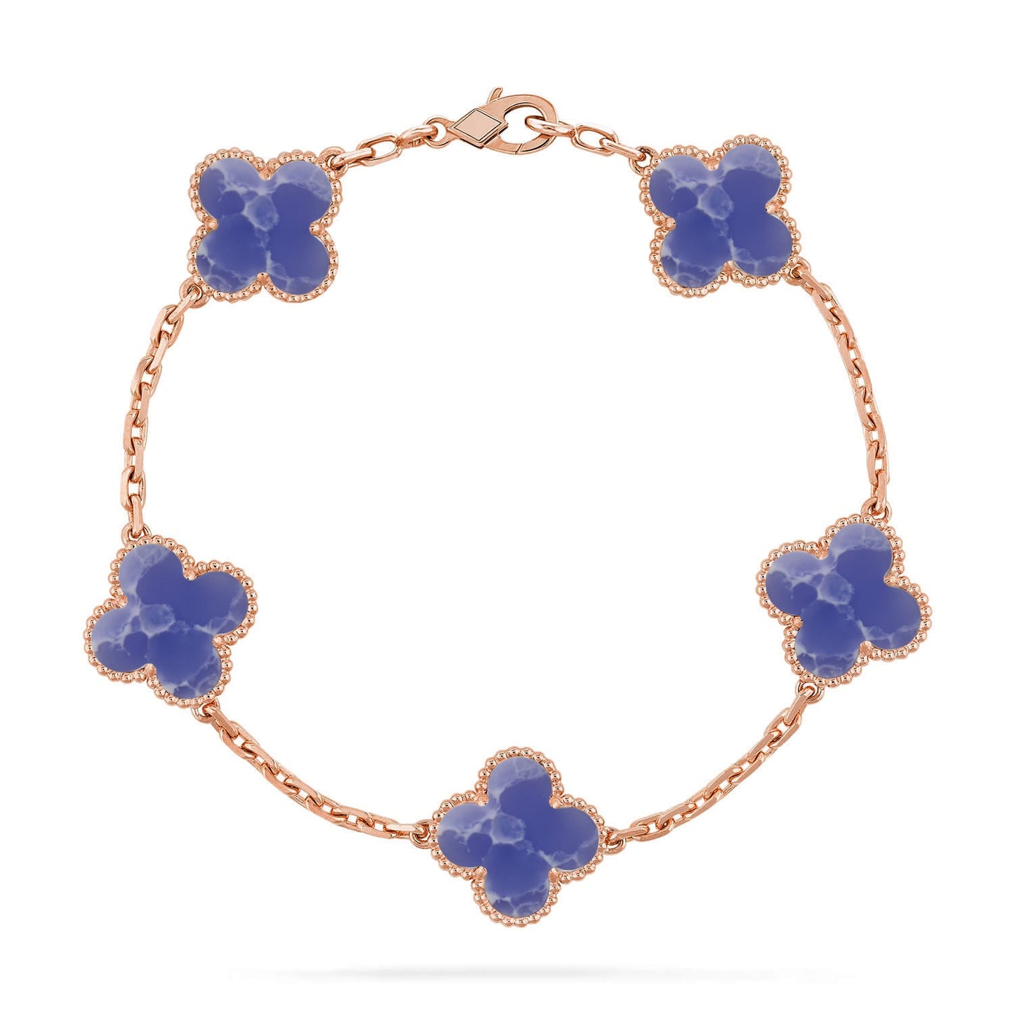 [Favorite]LUCKY CLOVER 5-MOTIF BRACELET - BLUE LARIMAR COLLECTION