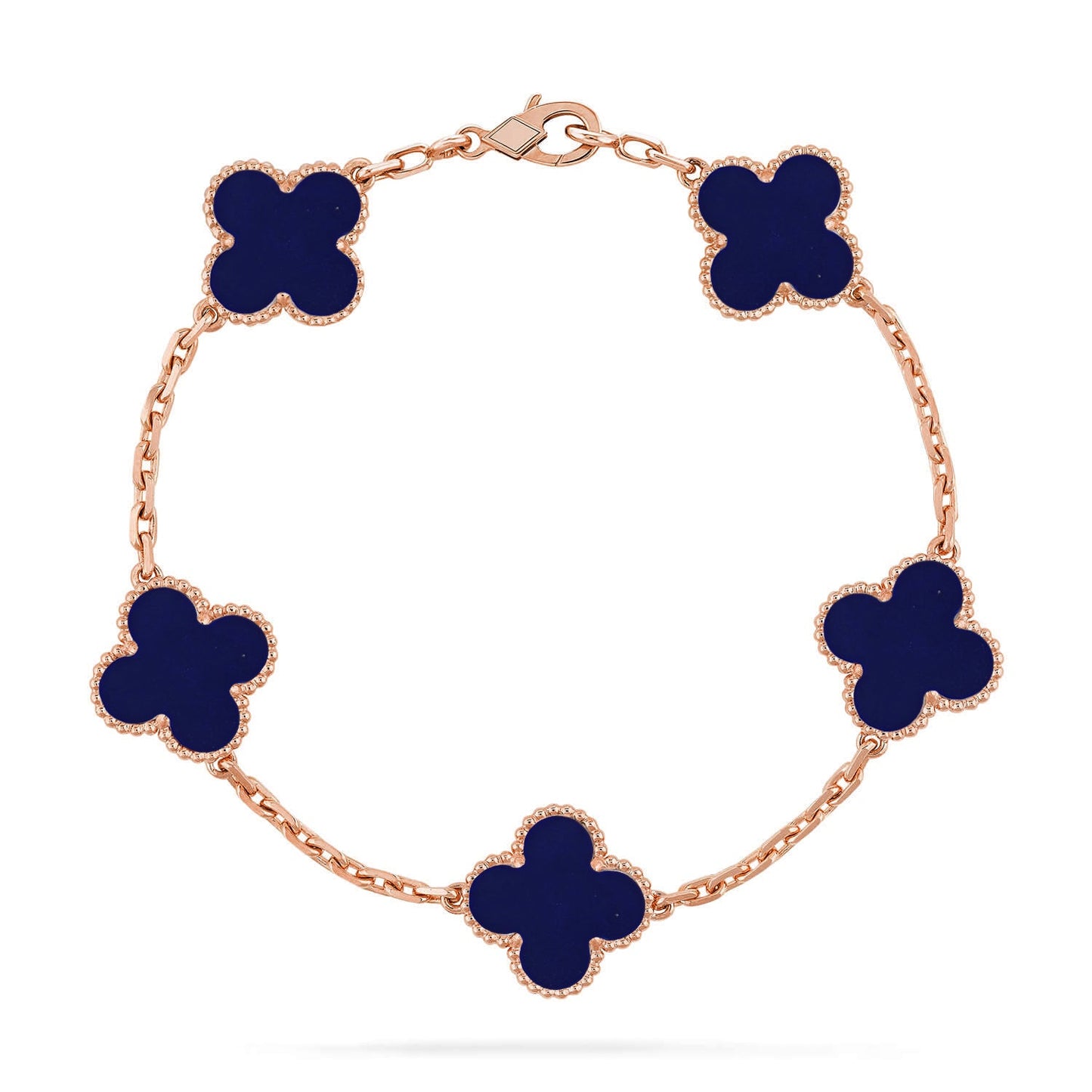 [Favorite]LUCKY CLOVER 5-MOTIF BRACELET - LAPIS LAZULI COLLECTION