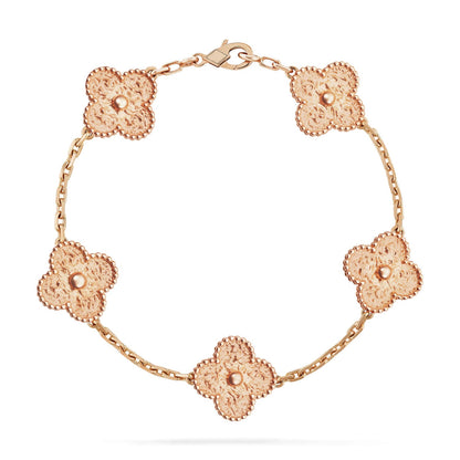 [Favorite]LUCKY CLOVER 5-MOTIF BRACELET - BRONZING