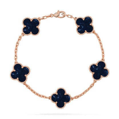 [Favorite]LUCKY CLOVER 5-MOTIF BRACELET - PIETERSITE COLLECTION