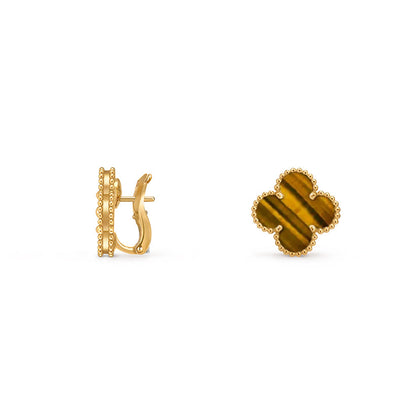 [Lieblingsartikel]15 MM KLEEBLUME OHRSTECKER GOLD KOLLEKTION