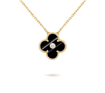[Favorit]15MM KLEEBLUMEN-DIAMANTANHÄNGER-HALSKETTENKOLLEKTION