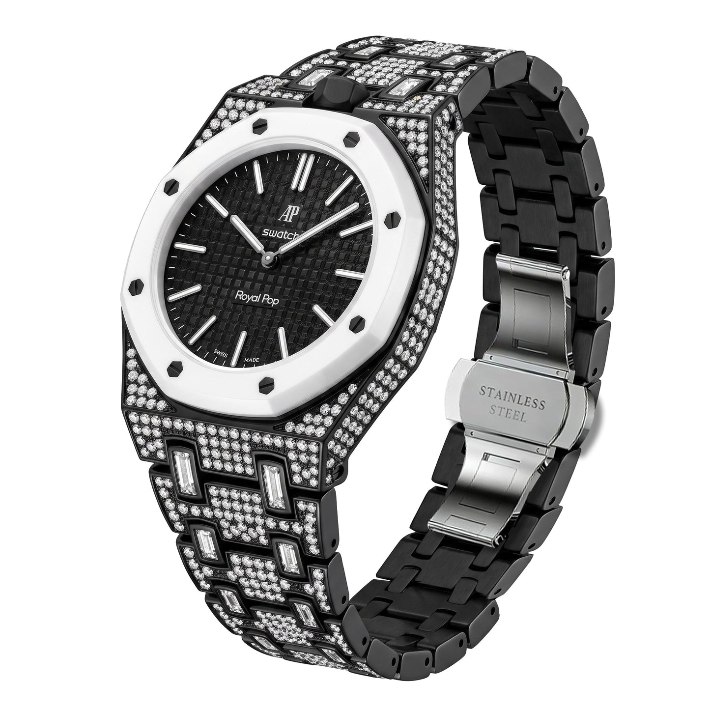 [Favorite]Royal Oak Pop Exclusive Bioceramic Case & Bioceramic Strap Full Diamond