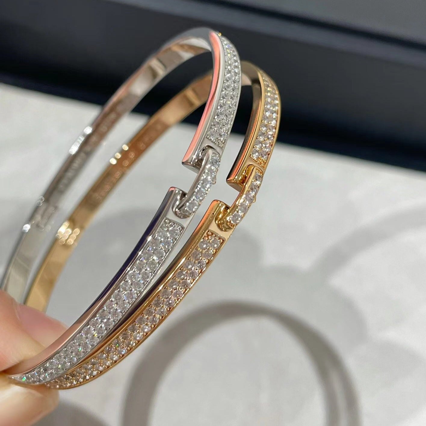 [Favorite]LIENS VIDENCE DIAMOND PAVED BRACELET