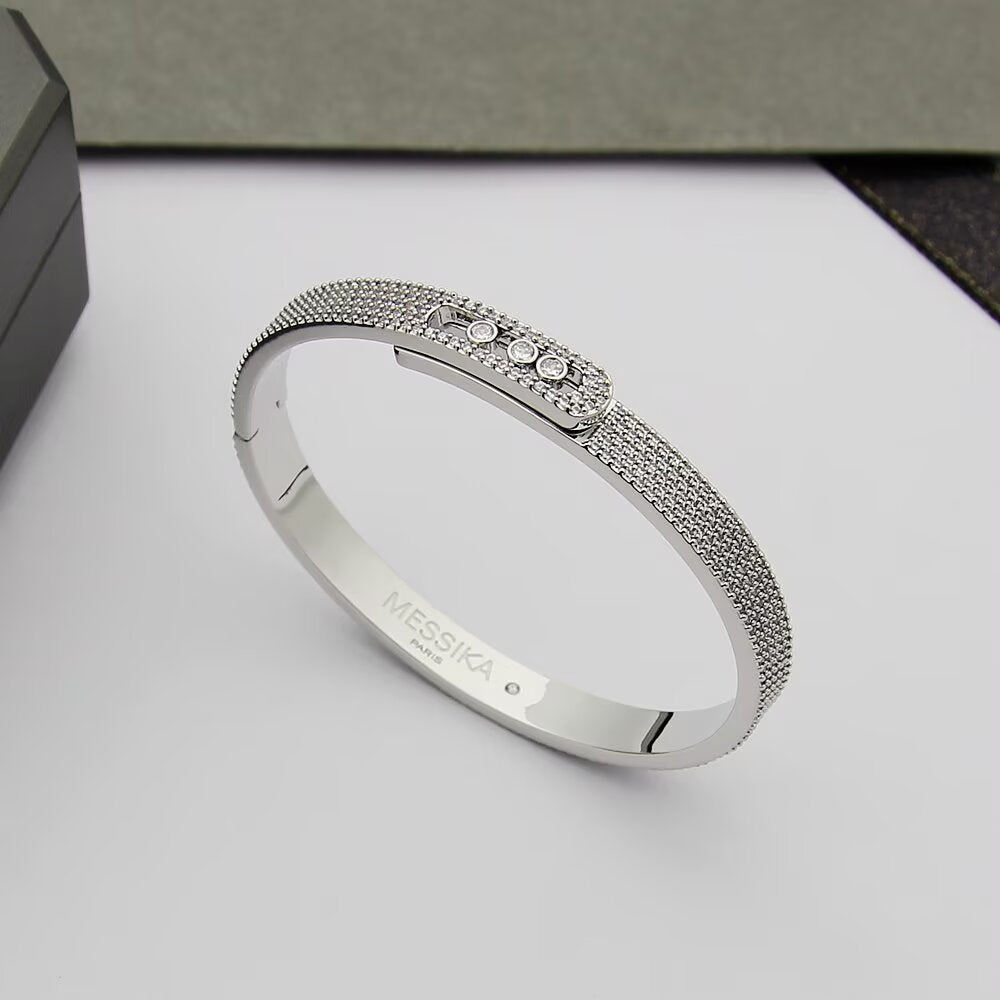 [Favorite]MOVE NOA FULL-PAVÉ DIAMOND BANGLE BRACELET