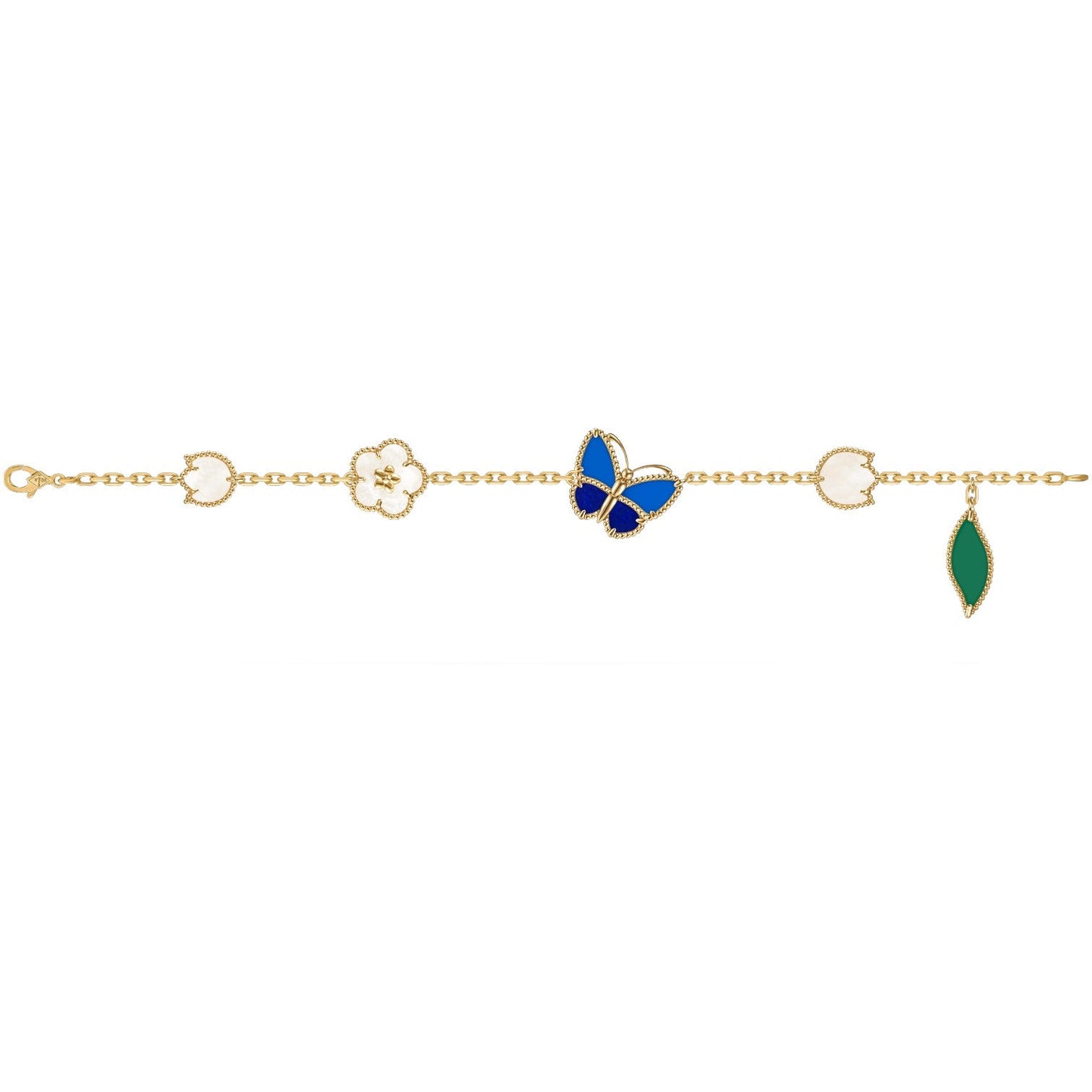 [Favorite]SPRING ENCHANTMENT BUTTERFLY & FLORAL CHARM BRACELET