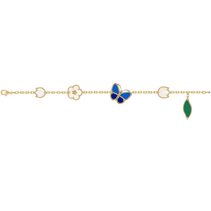 [Favorite]SPRING ENCHANTMENT BUTTERFLY & FLORAL CHARM BRACELET