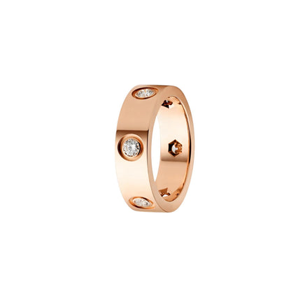 [Liebe] 5.5MM 6 DIAMANTEN RING