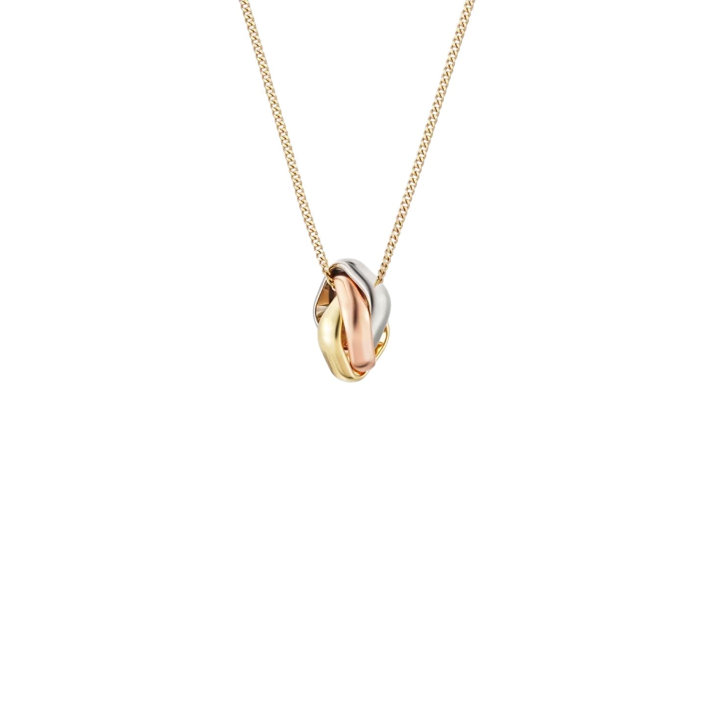 [Favorite]TRI-COLOR SQUARE RING NECKLACE