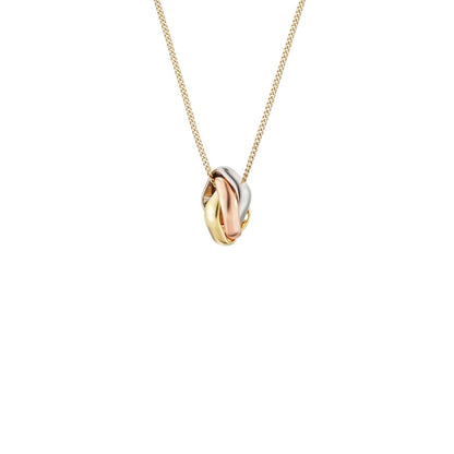 [Favorite]TRI-COLOR SQUARE RING NECKLACE