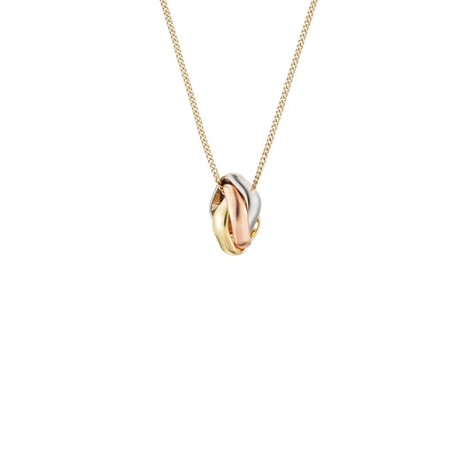 [Favorite]TRI-COLOR SQUARE RING NECKLACE