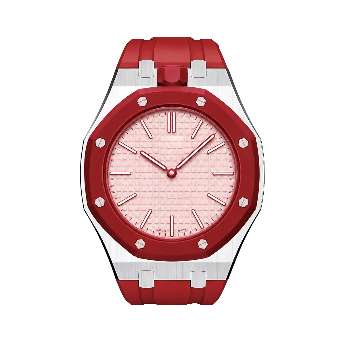 [Favorite]OAK POP RED STEEL SILICONE STRAP