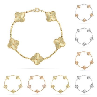 [Favorite]LUCKY CLOVER 5-MOTIF BRACELET - LASER COLLECTION