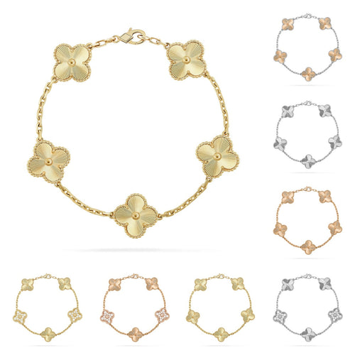 [Favorite]LUCKY CLOVER 5-MOTIF BRACELET - LASER COLLECTION