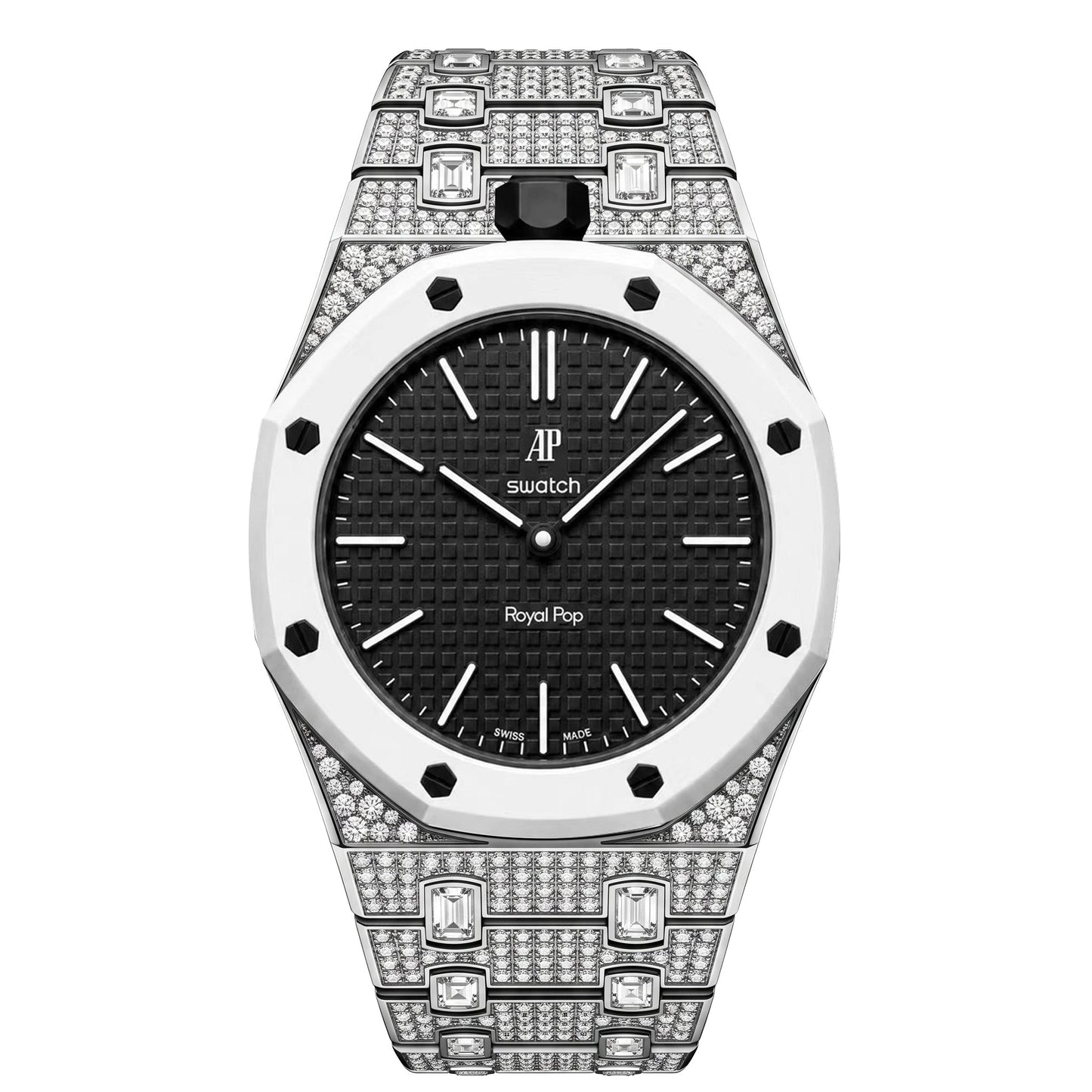 [Favorite]Royal Oak Pop Exclusive Bioceramic Case & Bioceramic Strap Full Diamond